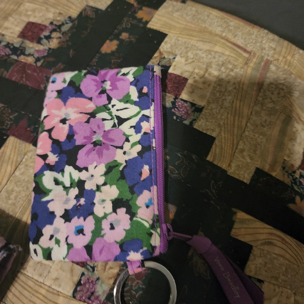 Vera bradley wallet and keychain ID pouch